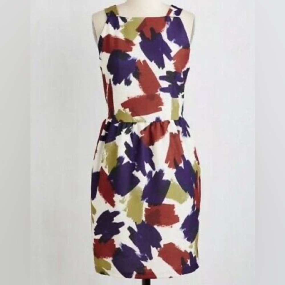 Dear Creatures Brush Into Print Sleeveless Dress